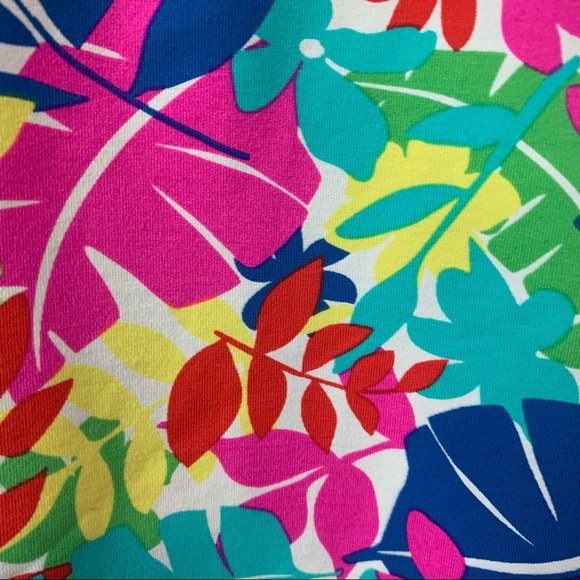 Lands’ End Leaf Print Tropical Tankini Swim Top - Picture 8 of 10